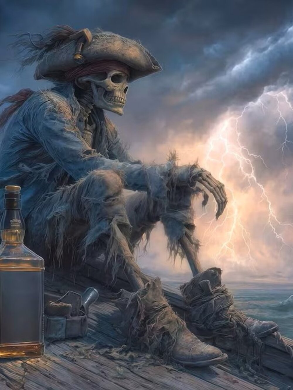 Solitary Ghost Pirate on Deck Diamond painting kit